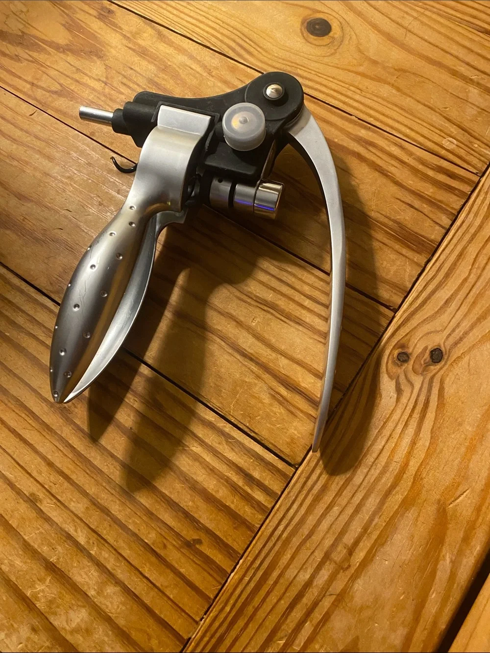 Silver Wine Corkscrew Lever Opener - Silver